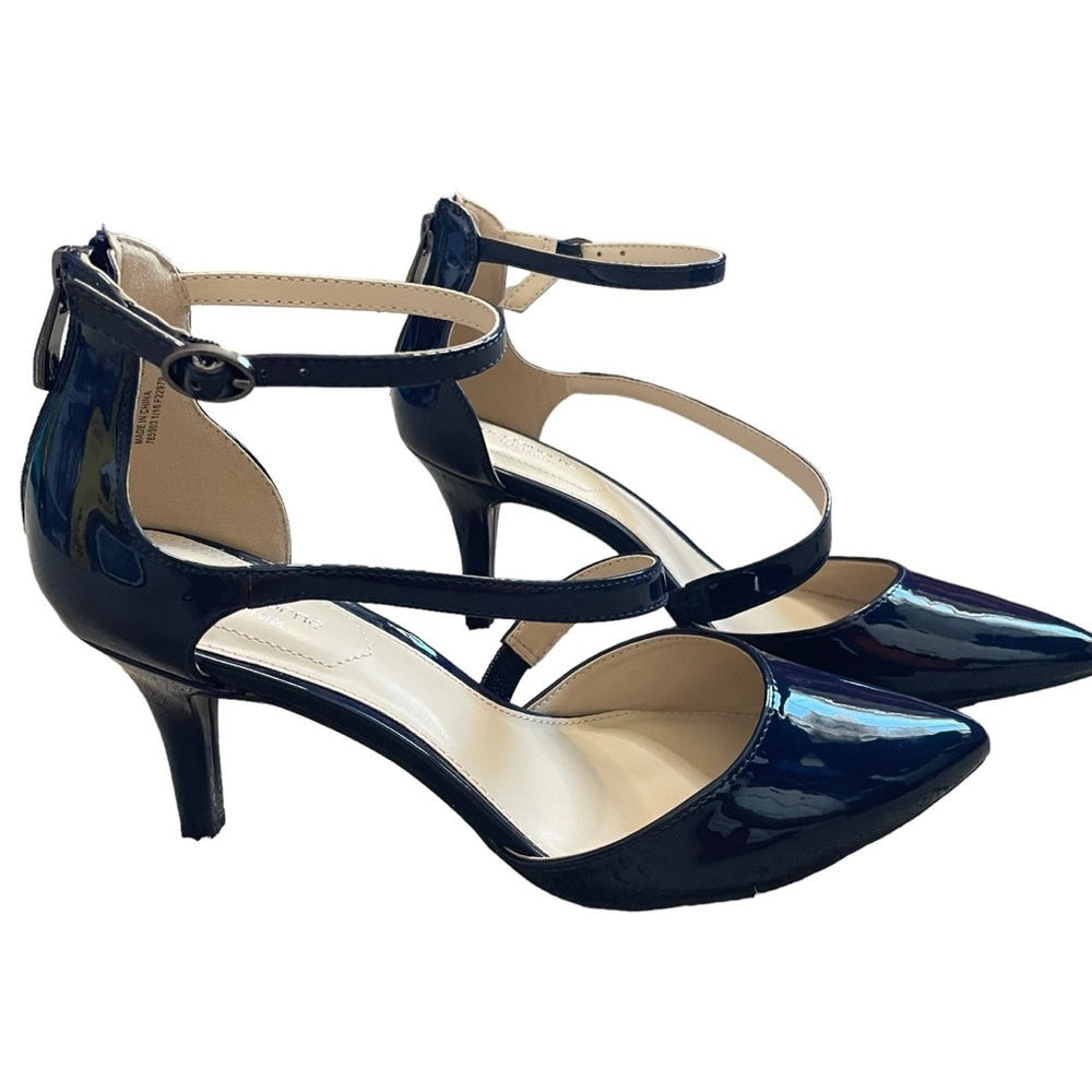 Liz Claiborne Blue Patent Leather Heels - Picture 6 of 12